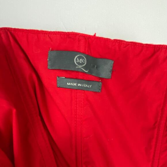 Alexander McQueen Red Floral Brocade Strapless Corset Mini Dress Size 38 US2 - Picture 6 of 7